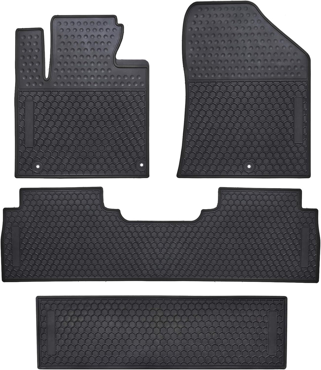 Black Odorless Washable Rubber Car Floor Mats S962