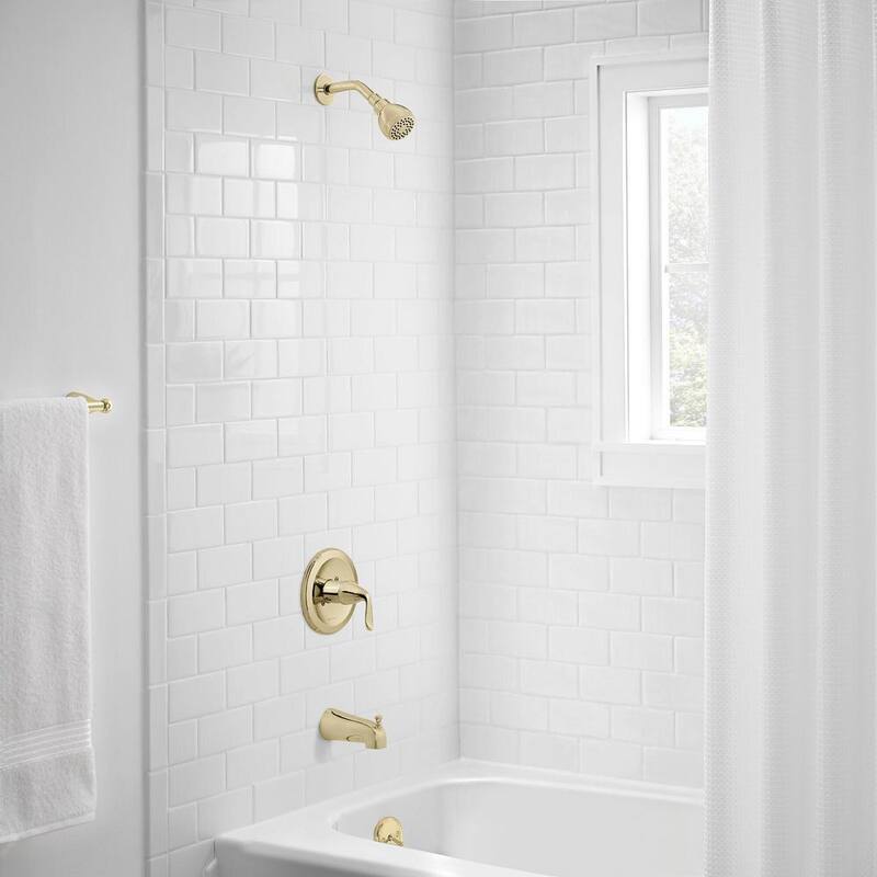 Single Handle Tub and Shower Faucet 1.8 GPM Polished Brass U9103