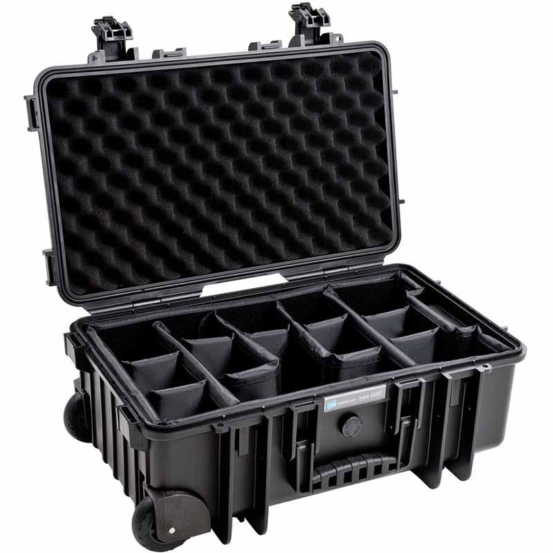 B&W Outdoor Case Type 6600 Black with Padded Divider H1087