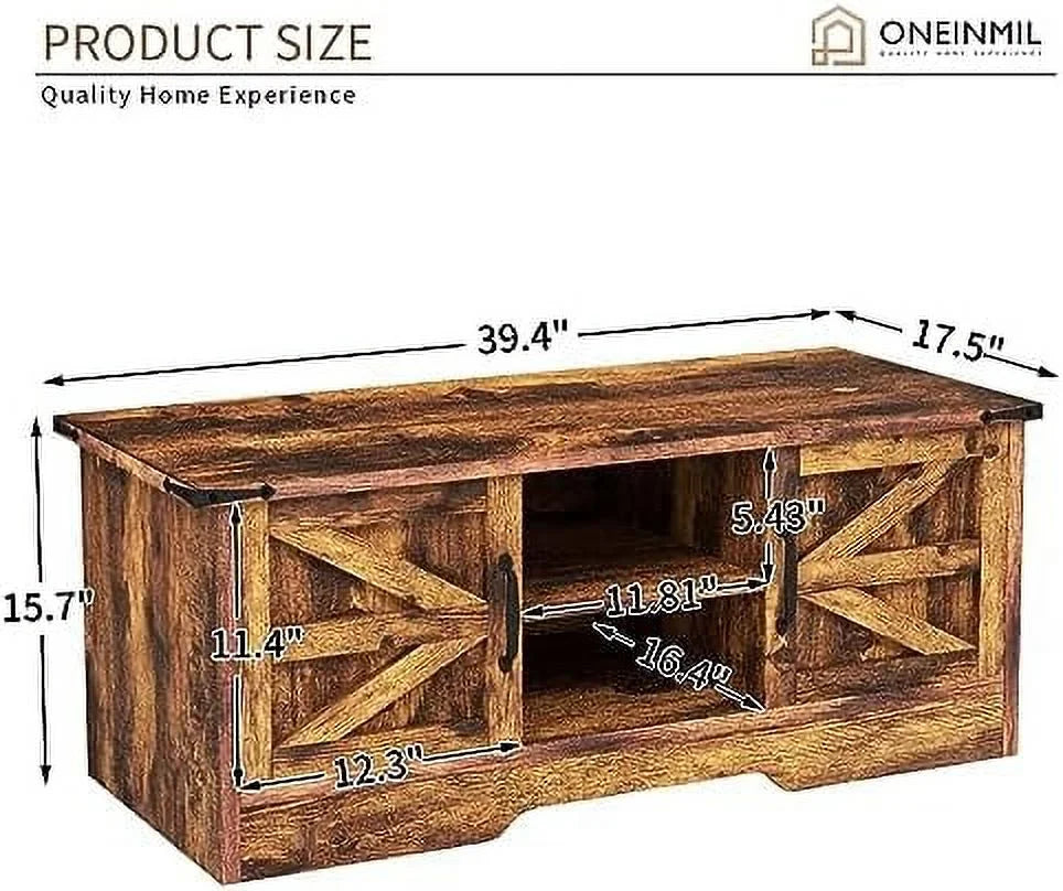 White Coffee Table with Barn Doors S39330