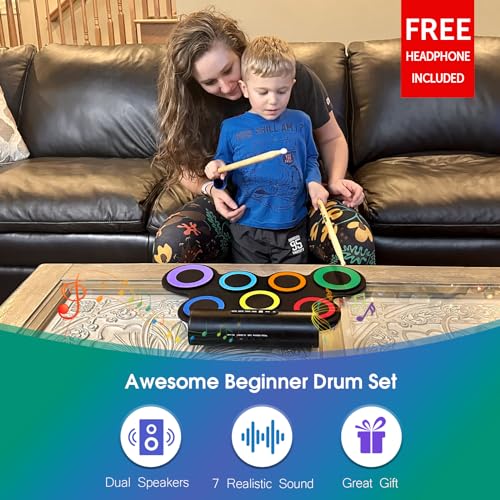 7-Pad Electric Drum Set with Headphone Q9532