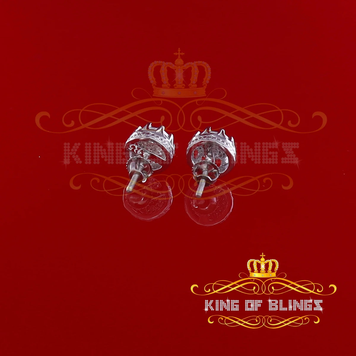 925 Sterling Silver Diamond Stud Earrings S91132