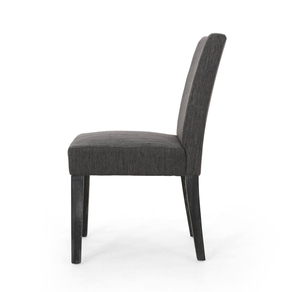 Dark Brown Upholstered Dining Chair, Set of 2 Z102