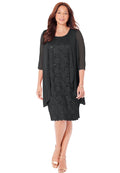 Sparkling Lace Jacket Dress W94610