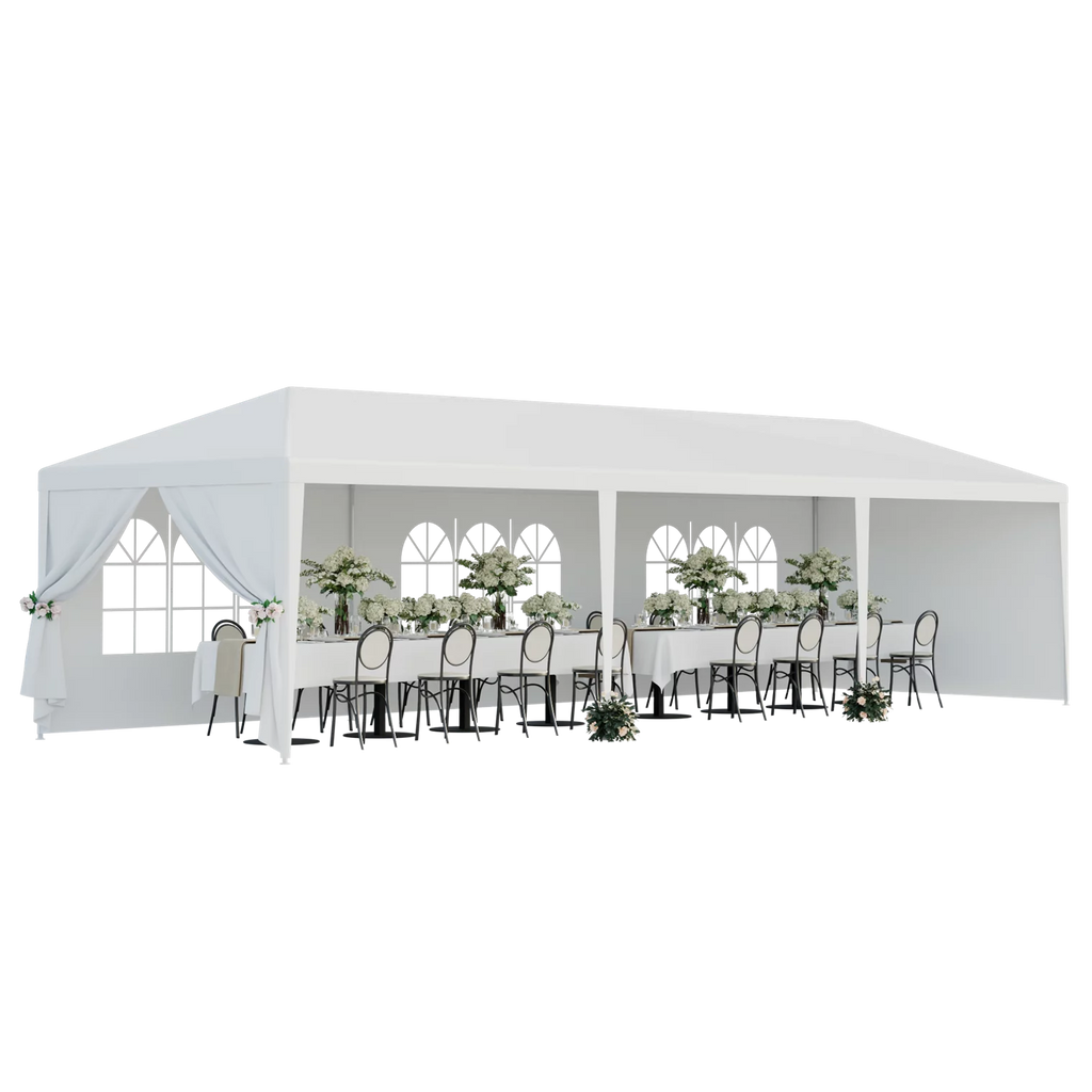 White 10 x 30' Canopy Tent V21139
