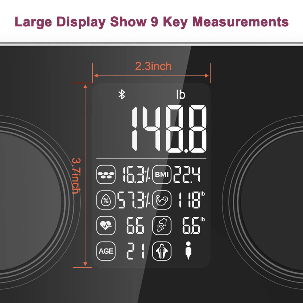 Digital Body Fat and Water Weight Scale Pack of 2 M885174