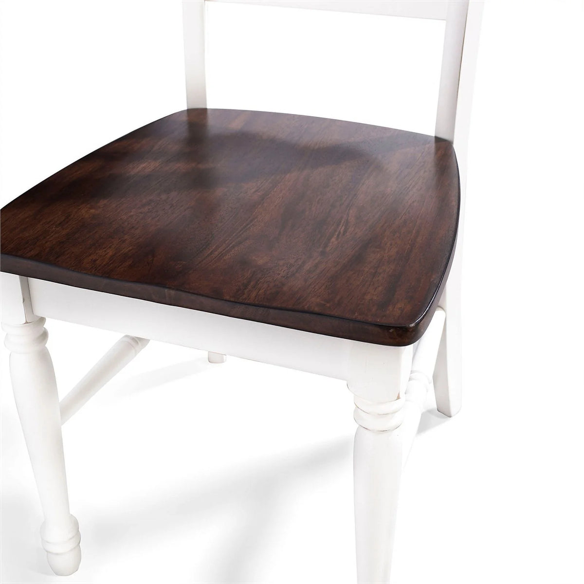White Wood Dining Chair Set of 4 D192