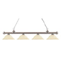 4 Light Brushed Nickel Billiard Light Y23218
