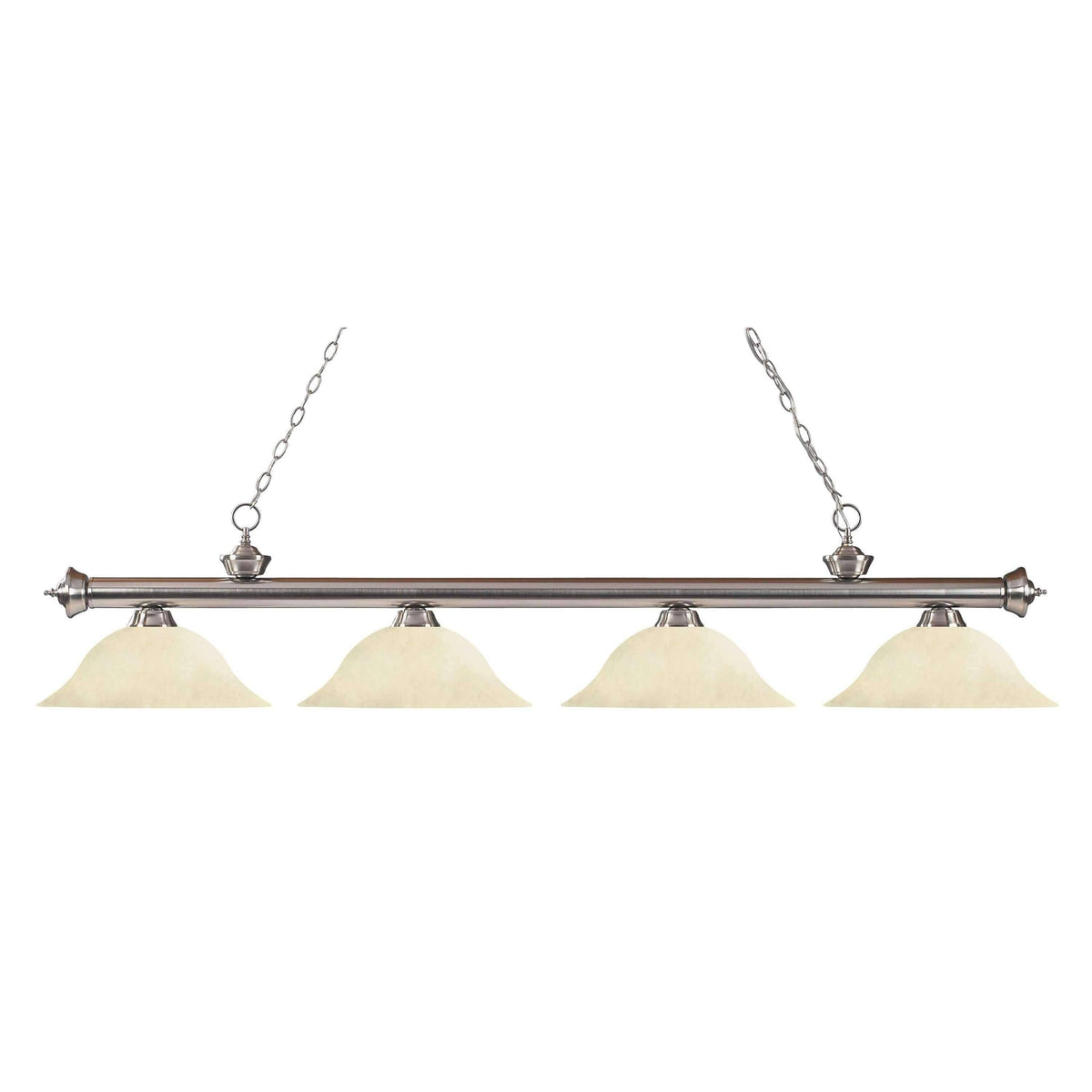 4 Light Brushed Nickel Billiard Light Y23218