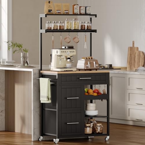 White Rolling Kitchen Island with Storage I959770