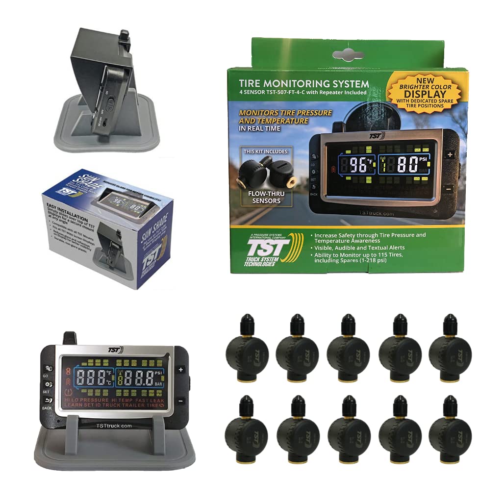 10 Sensor TPMS Kit with Color Display for RVs, Campers & Trailers Z301551