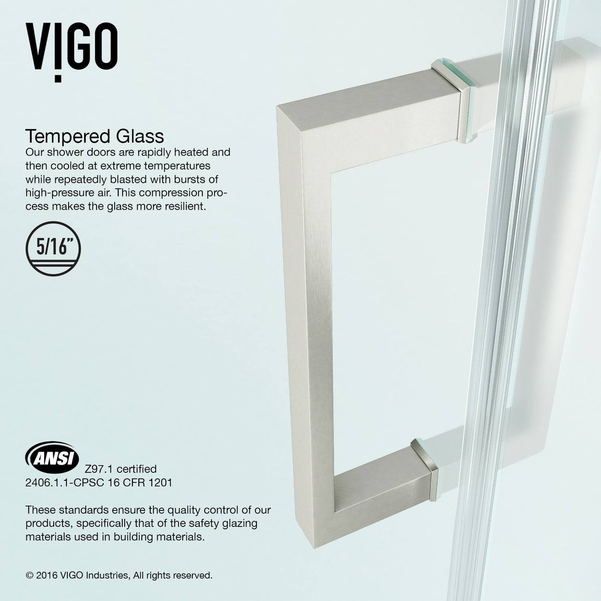 24-Inch Adjustable Frameless Shower Door E414