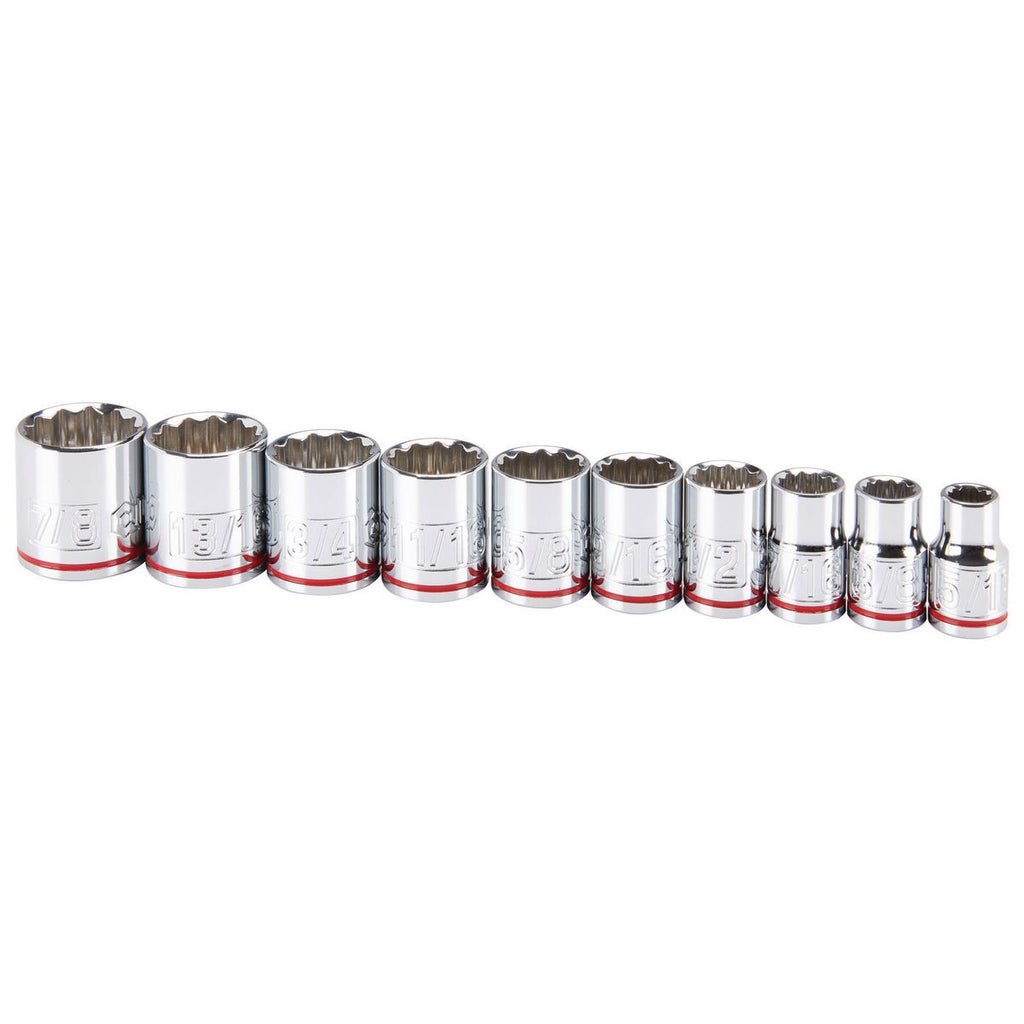 3/8 in. Drive SAE Chrome Socket Set, 10-Piece K574994