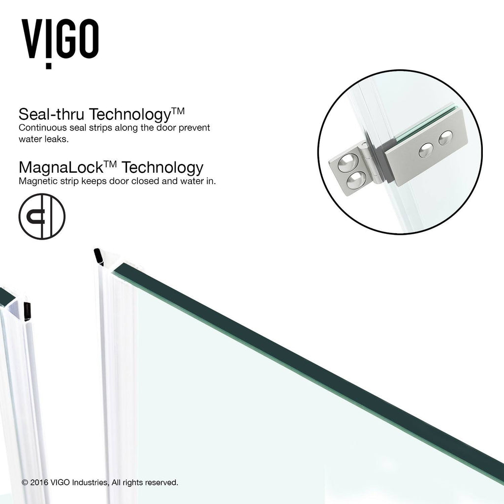 24-Inch Adjustable Frameless Shower Door E414