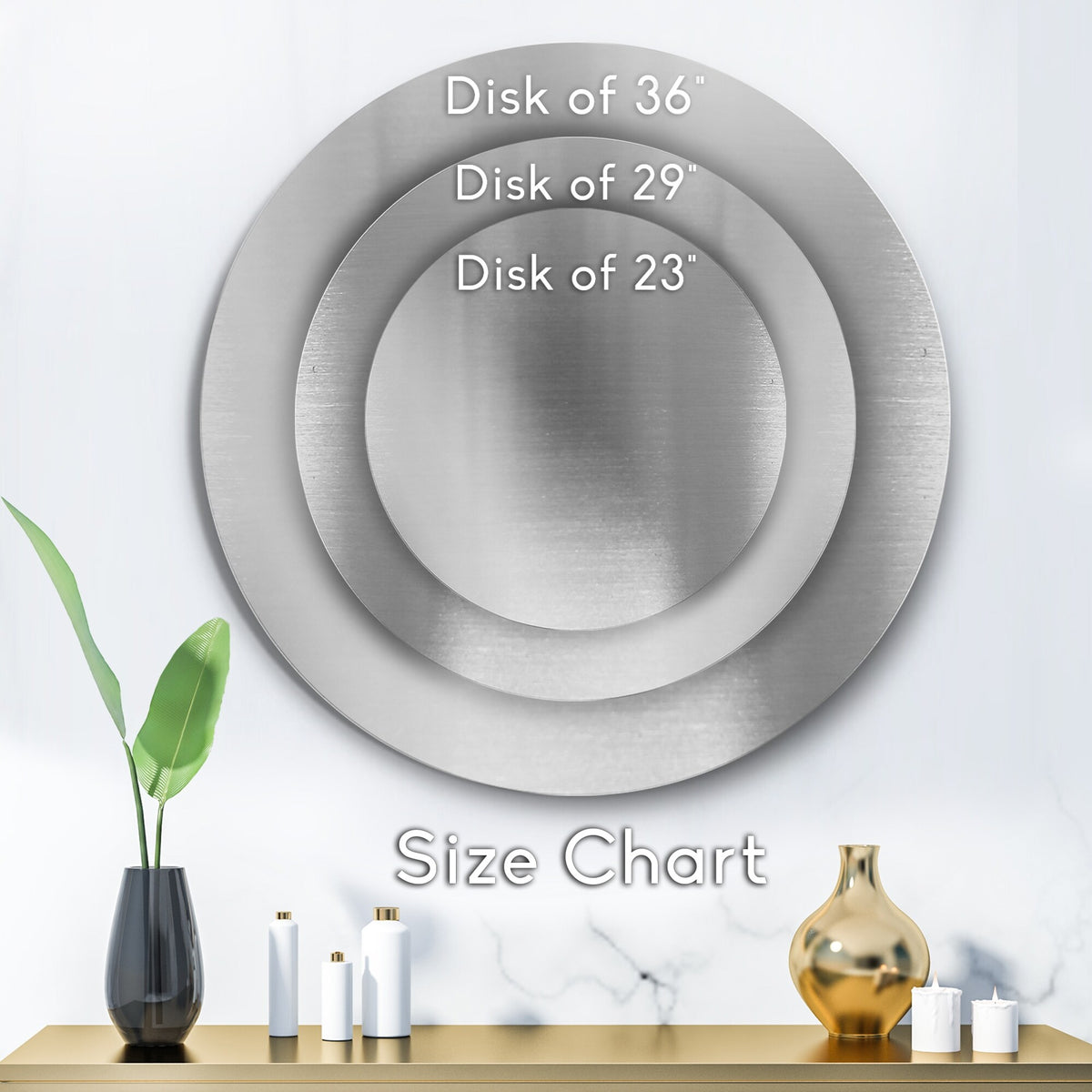 23 X 23 Metal Circle Wall Art V874