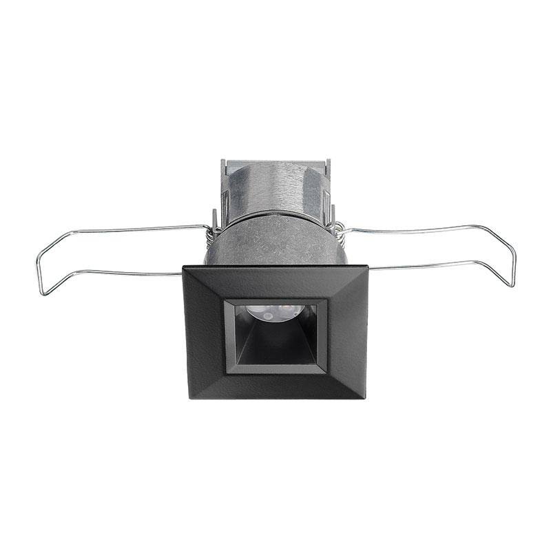 Recessed Lighting Mini LED Square Downlight, 3000K, 90 CRI, Flood Beam Spread, Black N434480