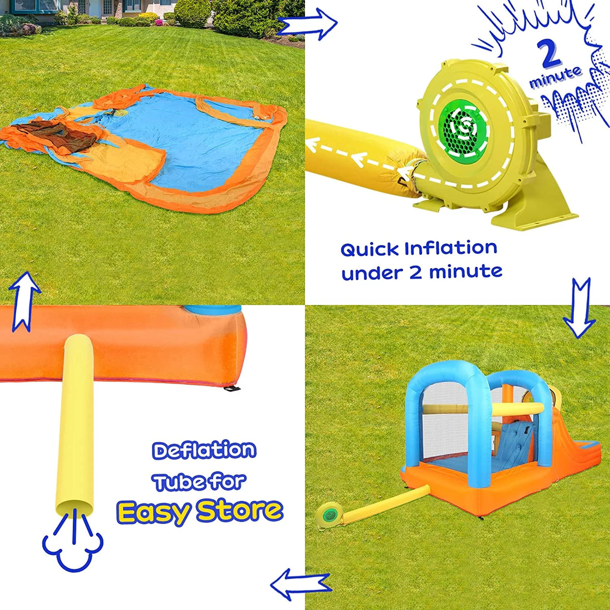 5-in-1 Inflatable Water Slide Park V693468