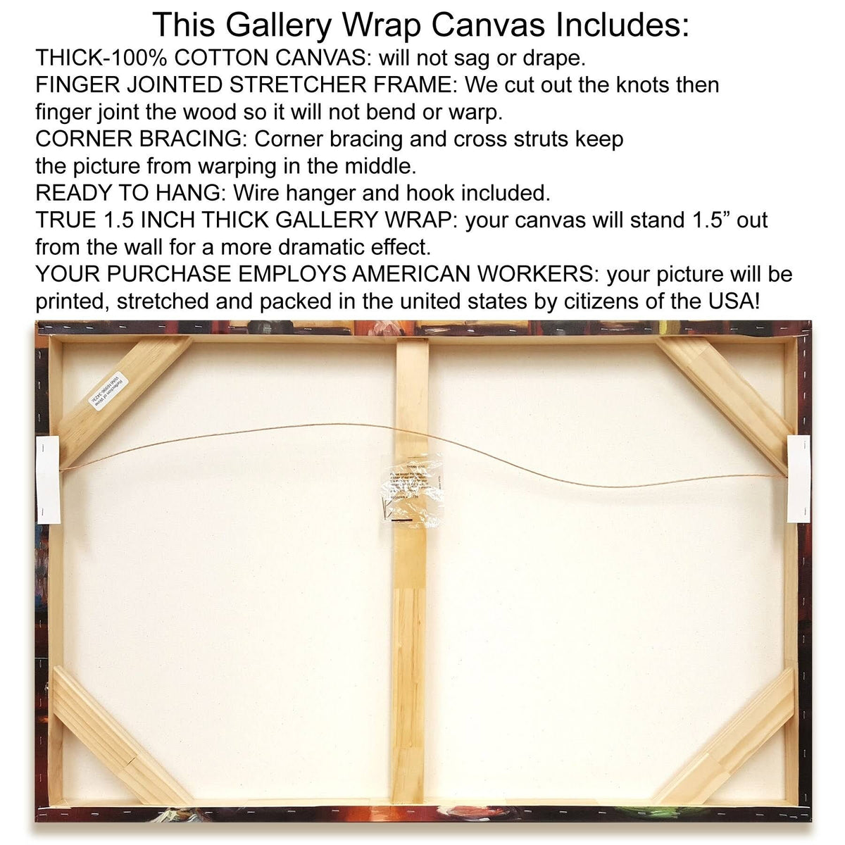 Cream Giclee Print on Gallery Wrap Canvas M434