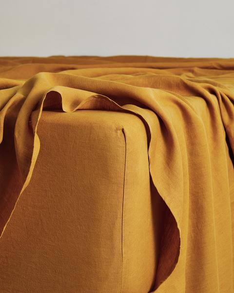 Cali King 100% Flax Linen Fitted Sheet T87945