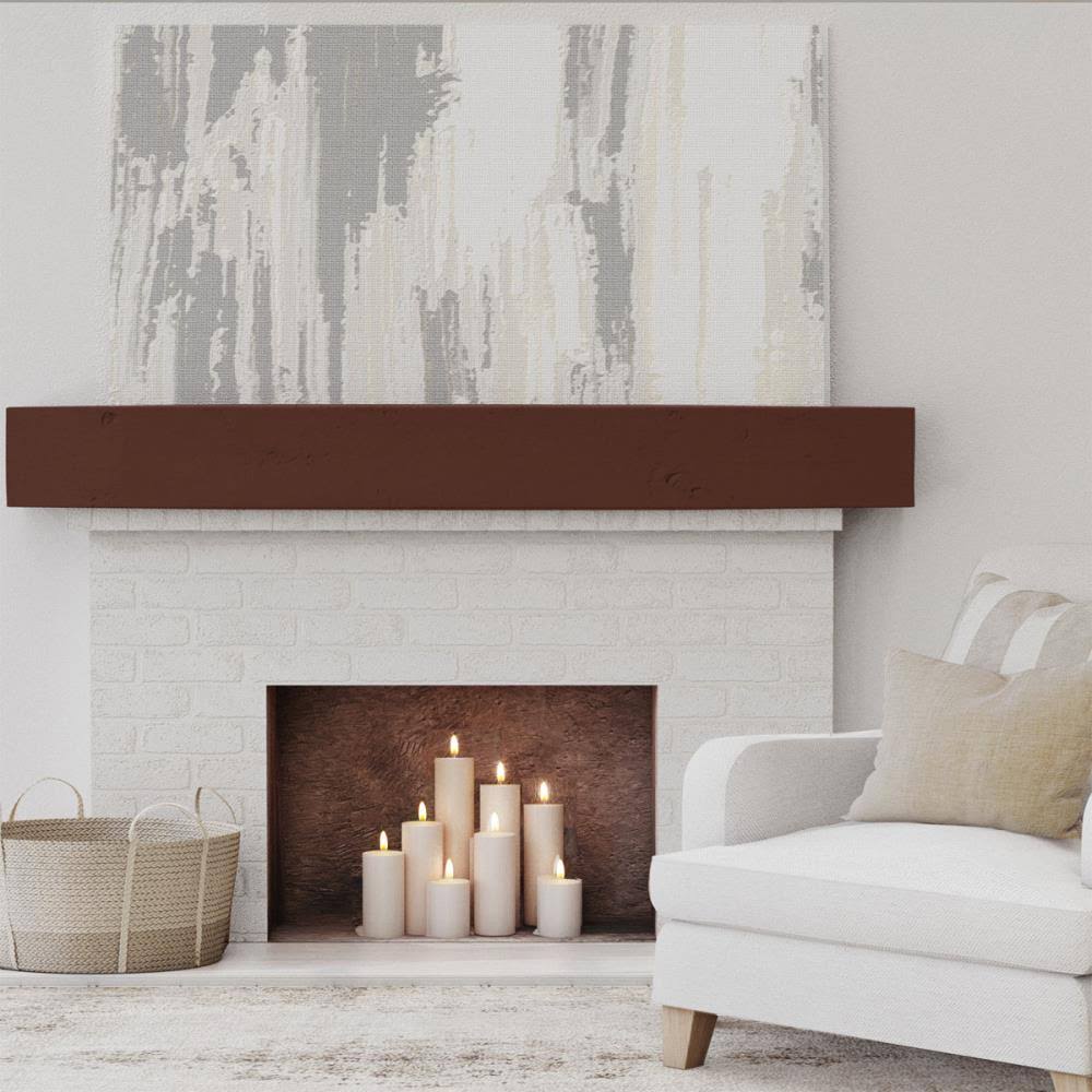Natural Pecan Knotty Pine Fireplace Mantel K5029