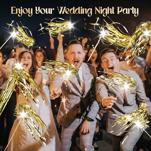 100 PCS Light Up Wedding Wands LED Tinsel Streamers X7640
