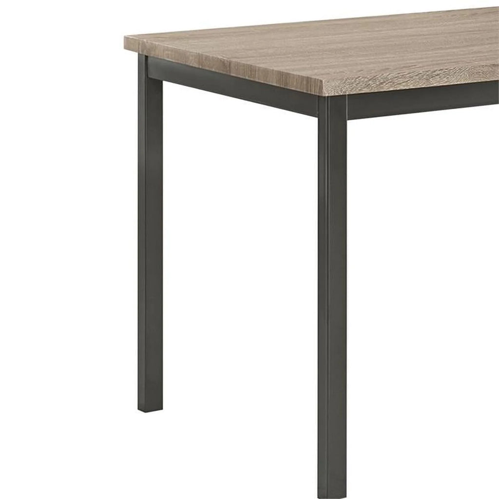 30" Metal Dining Table with Wooden Top P4111