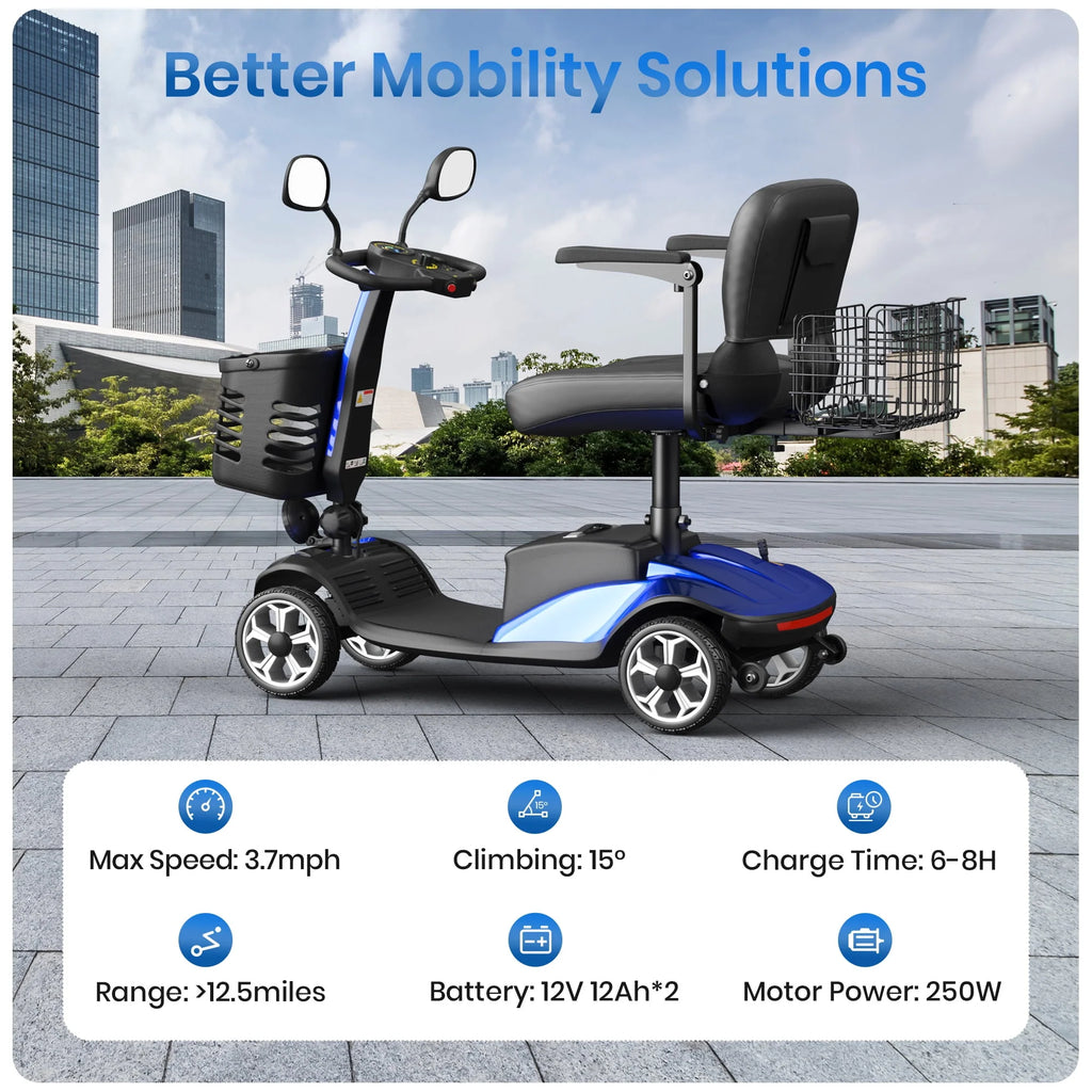 Red Foldable 4 Wheel Mobility Scooter N97892