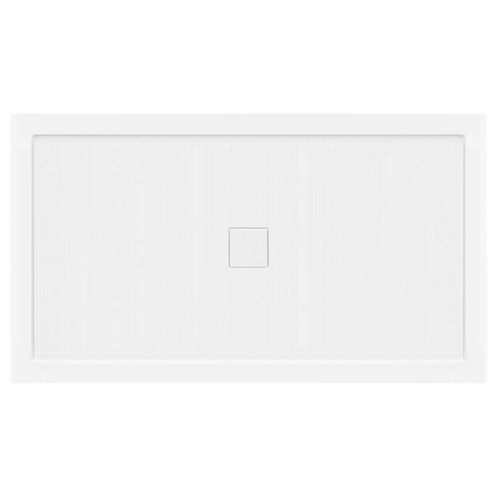 60 x 34 Single Double Threshold Shower Base Pan Center Drain White T5676