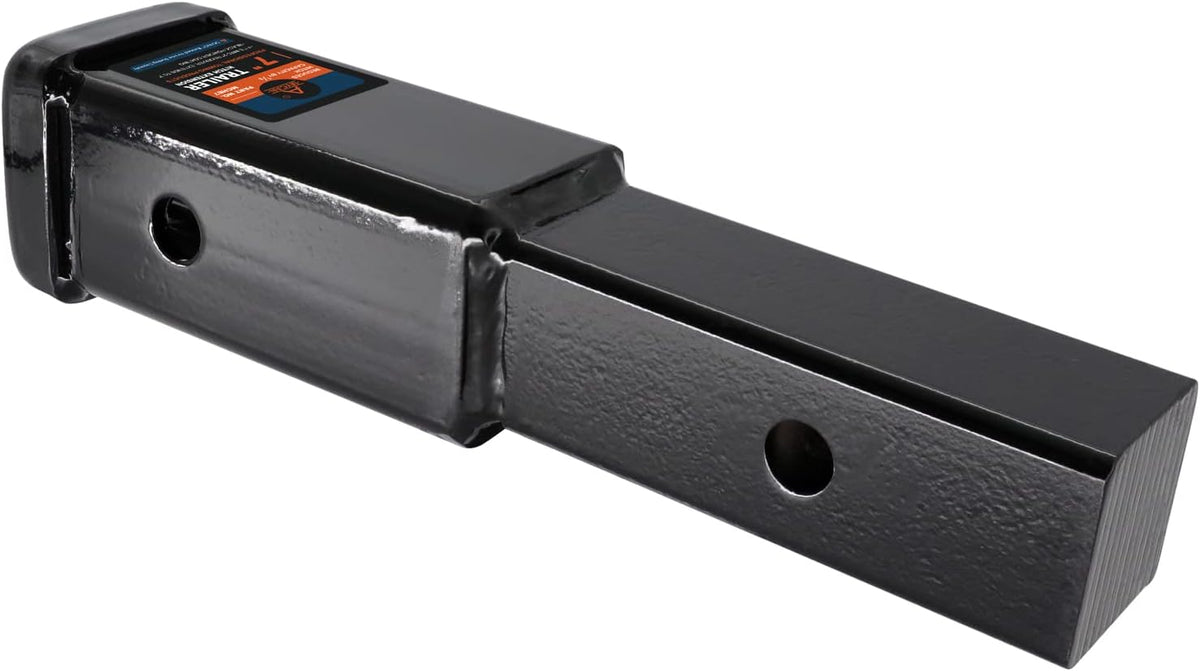 Hitch Extension 12 Long Solid Trailer Extender for 2 Receiver Tube Tow Bar Steel Shank Heavy Duty 3500 lbs Pack of 2 H722