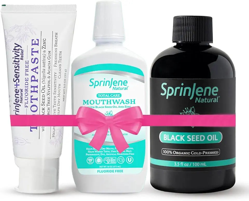 Organic Black Seed Oil Mouthwash and Sensitivity Toothpaste 2 Pack K25176