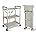Black Folding Collapsible Service Cart P532