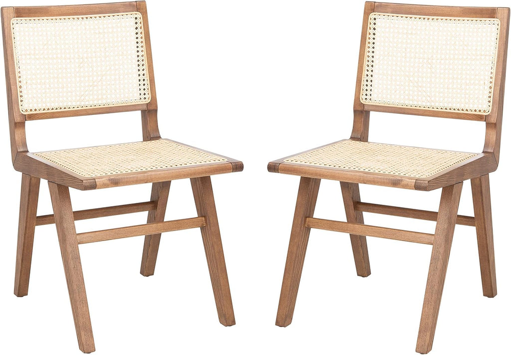 Black and Natural Cane Dining Chair, Set of 2 N868262
