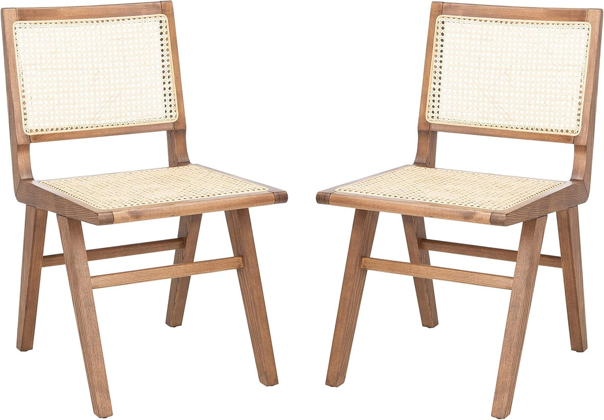 Black and Natural Cane Dining Chair, Set of 2 N868262