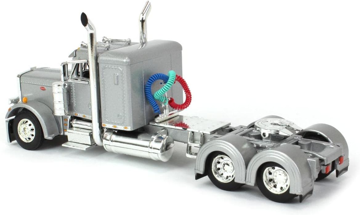 1/64 Silver Peterbilt 359 36" Flattop Sleeper with 53' Wilson Roadbrute Flatbed Trailer P392420