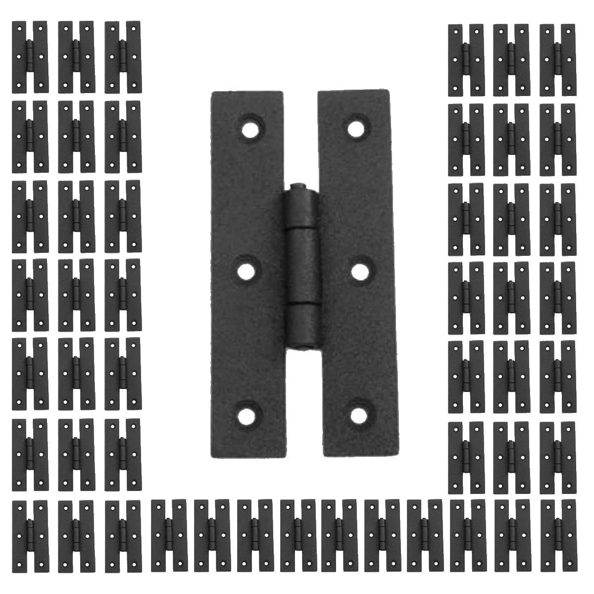 50 Cabinet Hinge Black Iron H Flush Z1631