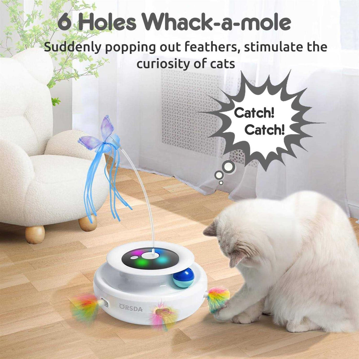 3-in-1 Rechargeable Interactive Cat Toys S8213