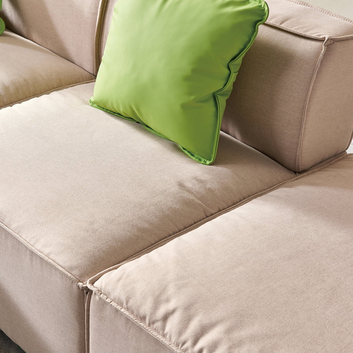Beige 4 Seat Modular Fabric Sofa H546367