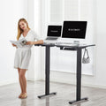 48 x 24 Inch Electric Height Adjustable Standing Desk with Black Table Top C780990