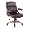 Espresso Bonded Leather Low Back Chair U89081