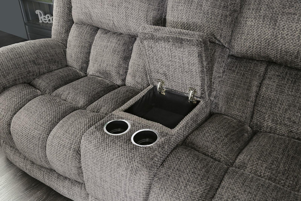 Brown Flannelette Recliner Sectional L27517