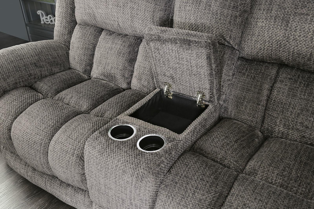 Brown Flannelette Recliner Sectional L27517
