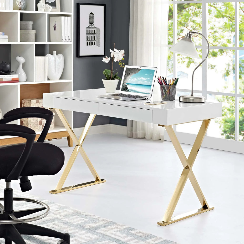 White Gold Office Desk U52521