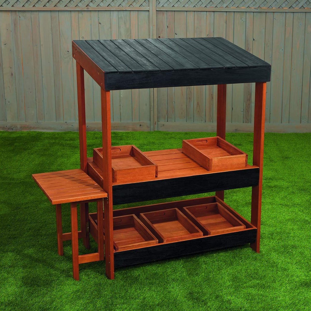 Wooden Kids Market Stand Q579