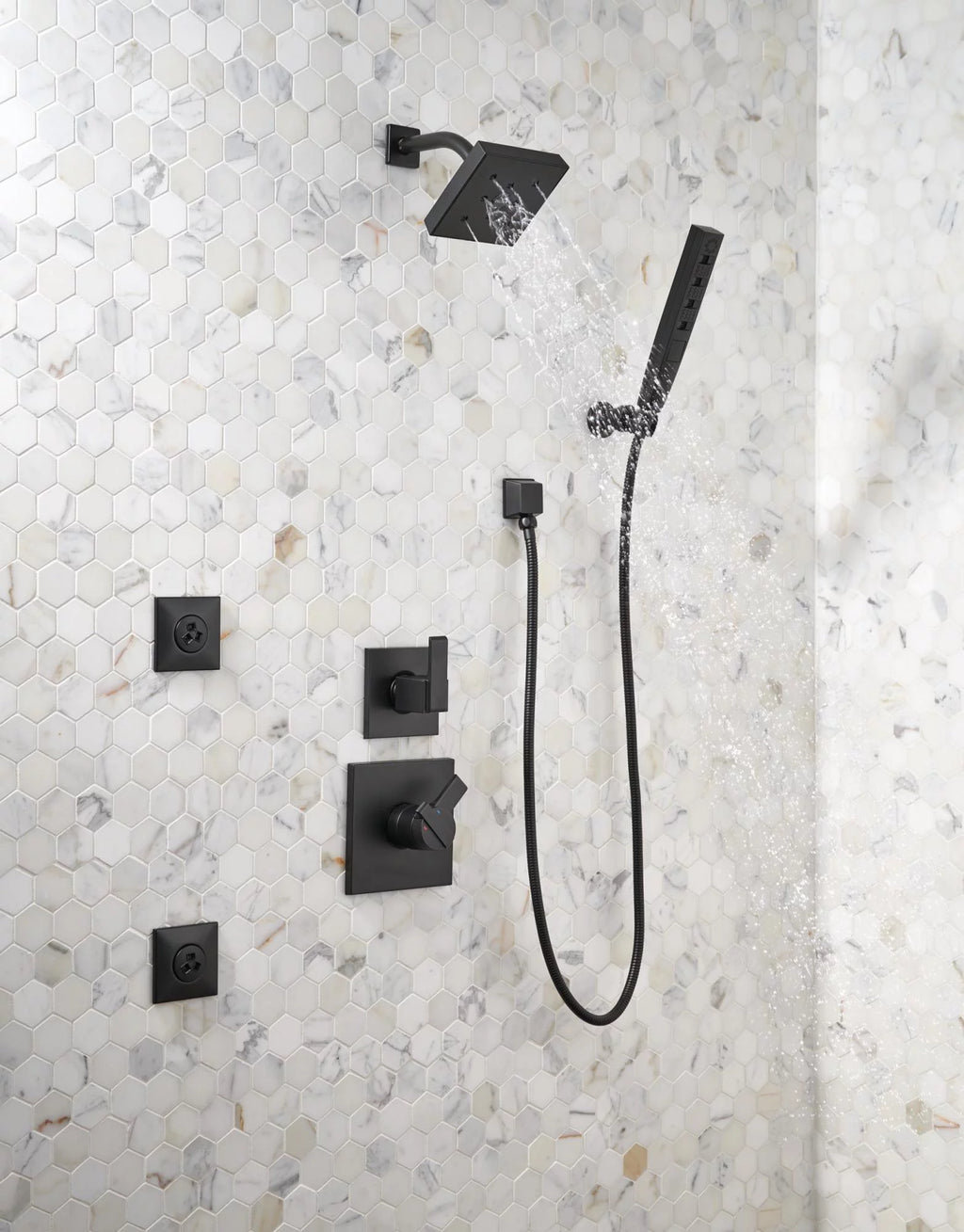 Black Multi Function Hand Shower O801