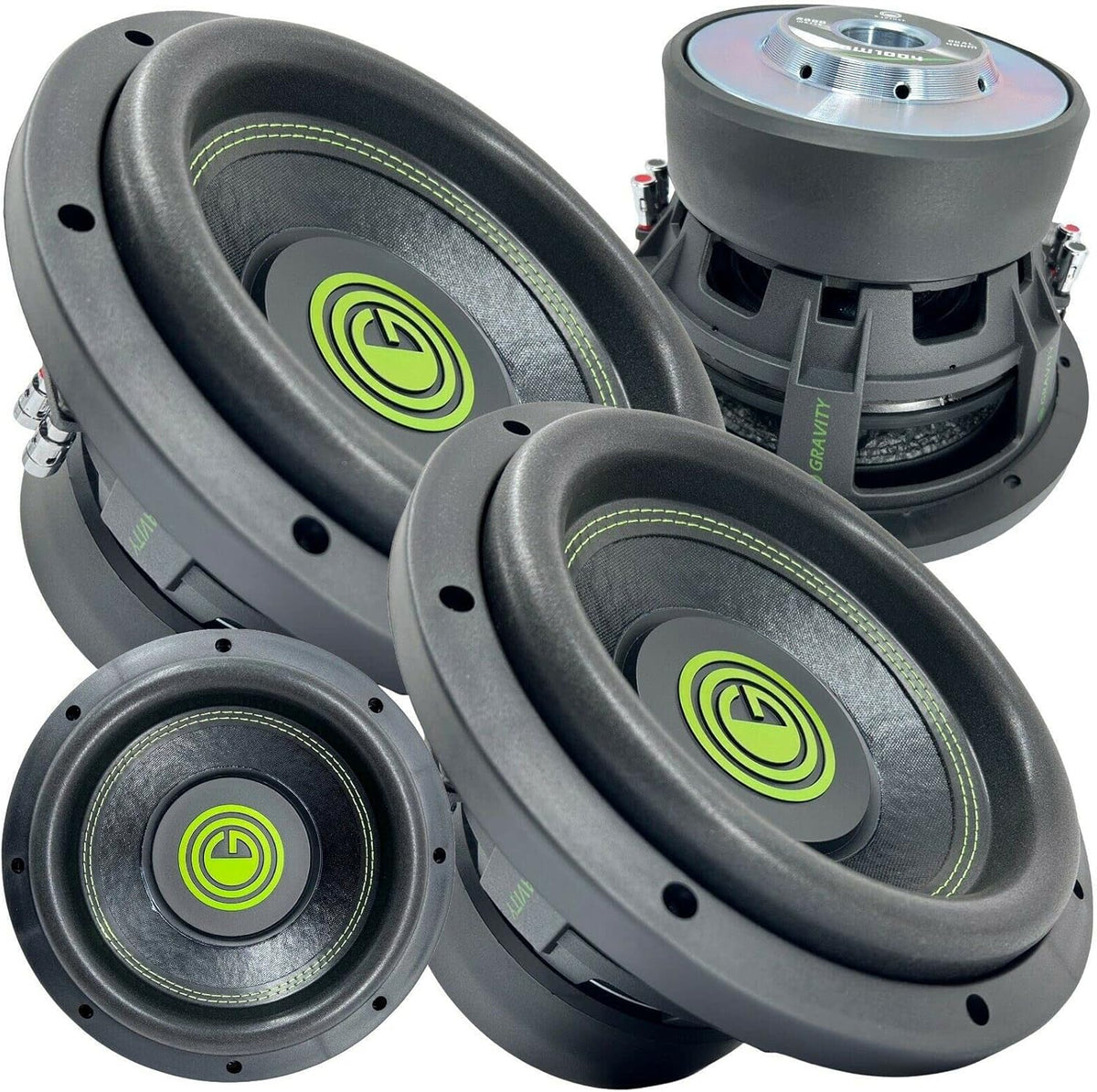 2X Gravity 10 Inch 2000 Watt Car Audio Subwoofer Pair 4 Ohm DVC L54011
