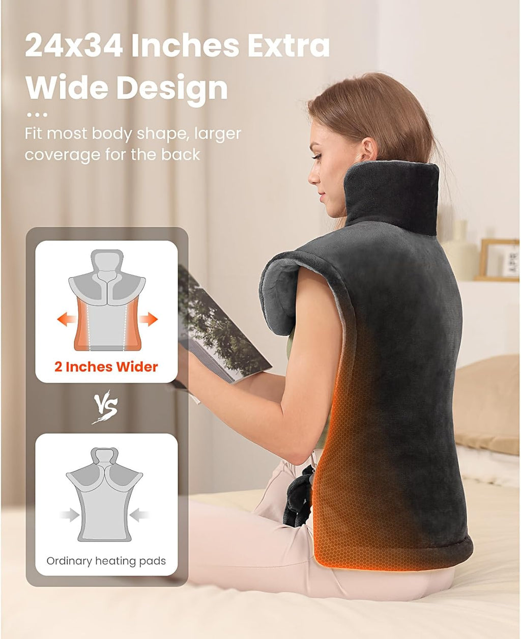 Weighted Electric Heating Pad, 24"x34" L57377