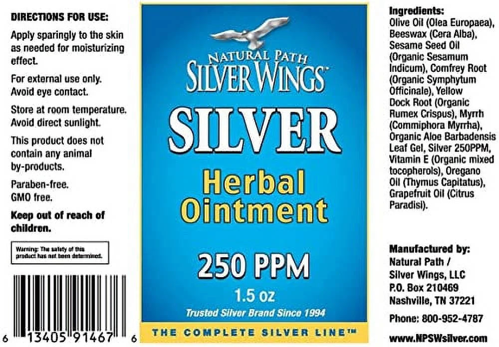 Colloidal Silver 500PPM 16Oz + Herbal Ointment 250PPM X775336