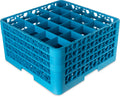 Blue 25-Compartment Glass Rack F470