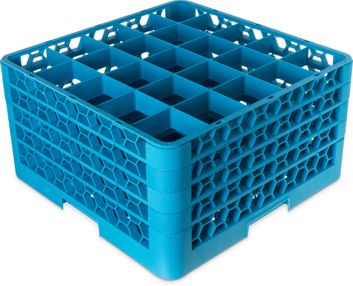 Blue 25-Compartment Glass Rack F470