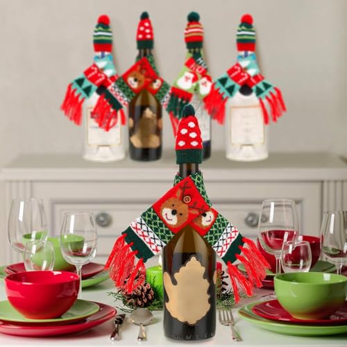 Christmas Wine Bottle Cover 6 Sets S53551
